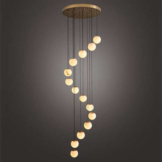 14 Light Alabaster Staircase Chandelier — product view 1