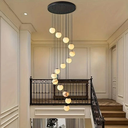 14 Light Alabaster Staircase Chandelier — product view 11