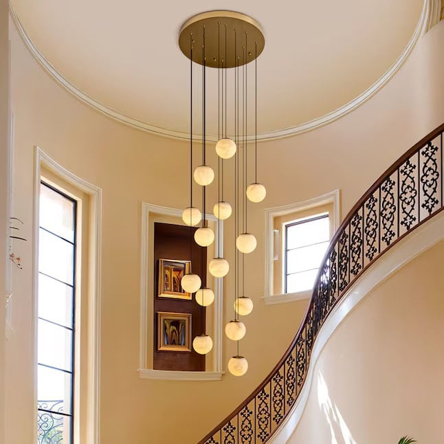 14 Light Alabaster Staircase Chandelier — product view 4
