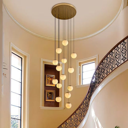 14 Light Alabaster Staircase Chandelier — product view 4